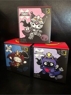 5 6 8 McDonalds kuromi cinnamoroll chococat happy meal toys hello kitty Godzilla
